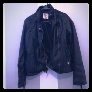 A&F Women's Vegan Biker Jacket